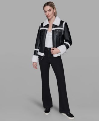 Women's Collared Fuzzy Jacket