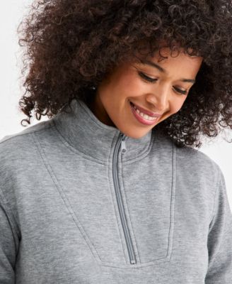 Women's Luxsoft Fleece Quarter-Zip Tunic Sweatshirt, Exclusively at Macy's