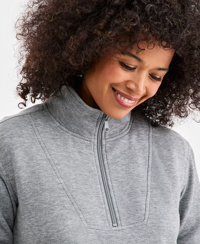 Women's Luxsoft Fleece Quarter-Zip Tunic Sweatshirt - thumbnail 5