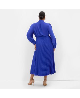 Plus Size Marily Pleat Midi Dress