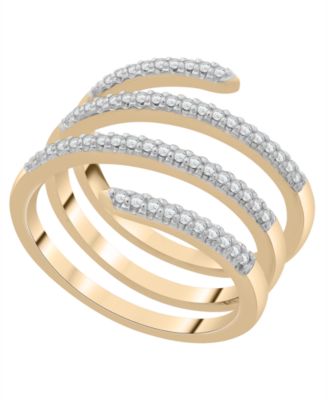 Wrapped - Spiral Diamond Ring (1/4 ct. t.w.) in 10K Yellow Gold