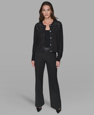 Women's Crewneck Crystal Detail Sweater