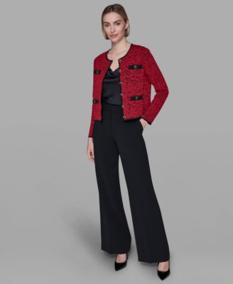 Women's Crewneck Pocket Detail Cardigan