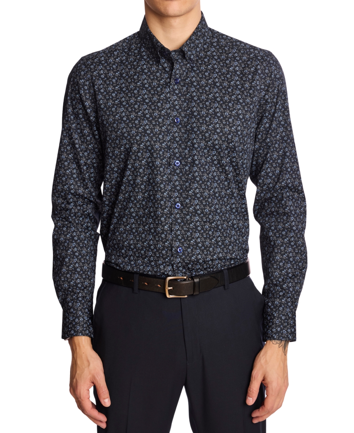Paisley & Gray Brian Button Down Shirt In Blue
