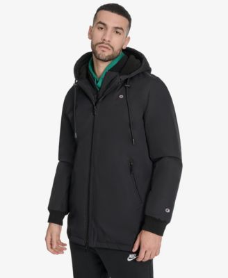Men's 3/4 Lenth Hooded Jacket with Bib