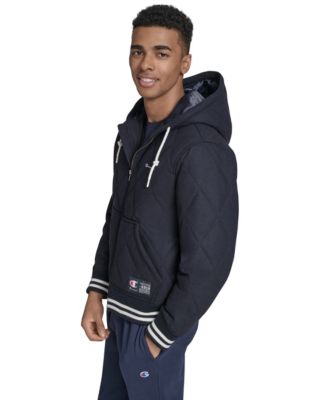 Men's Wool Blend Quilted Jacket