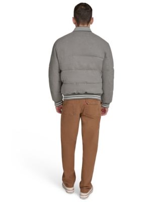 Men's Wool Blend Quilted Puffer Jacket