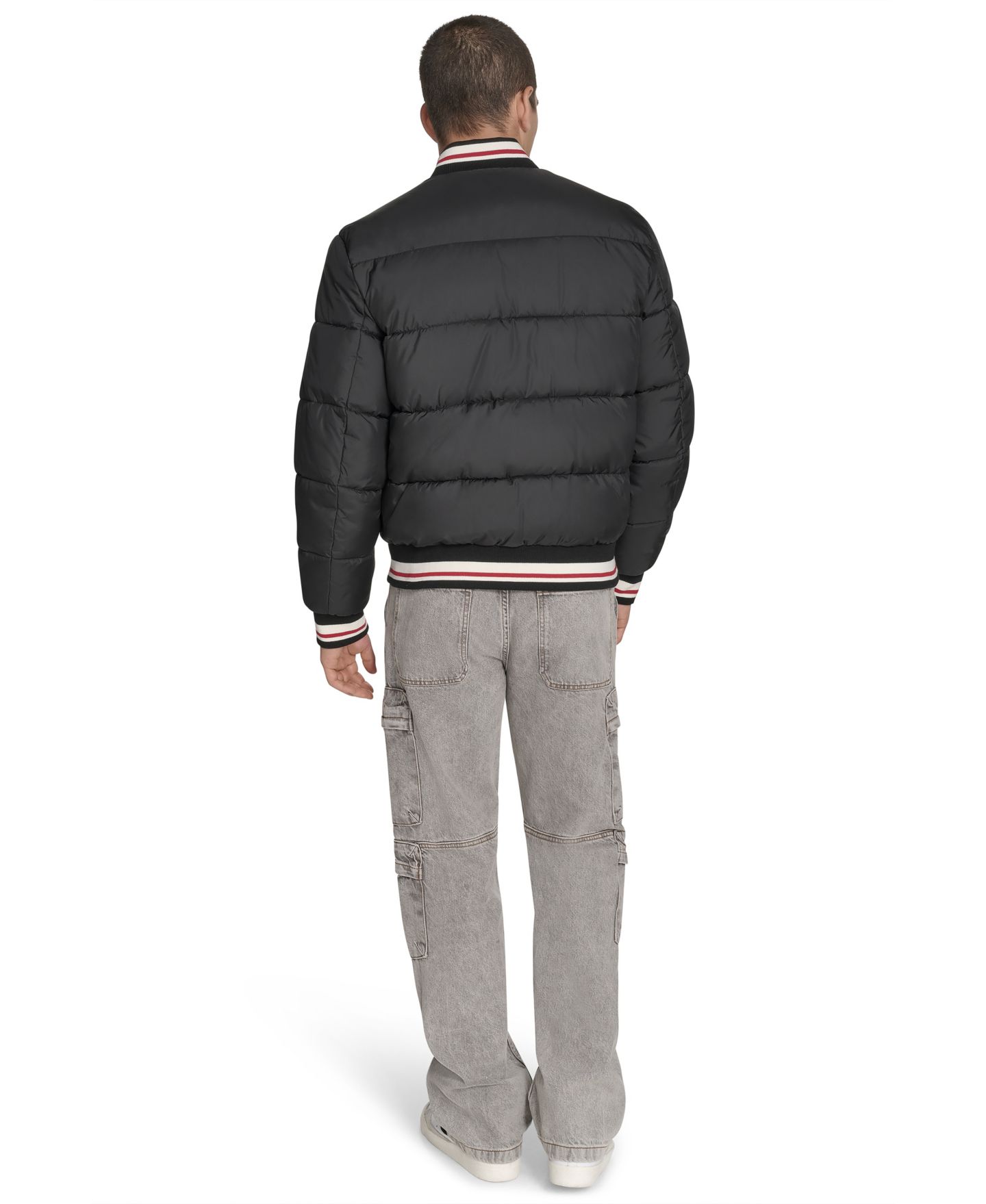Мужская куртка Champion Quilted Varsity Puffer, цвет: Чёрный — фото 5