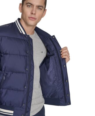 Men's Quilted Varsity Puffer Jacket