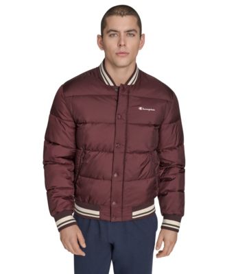 Men's Quilted Varsity Puffer Jacket