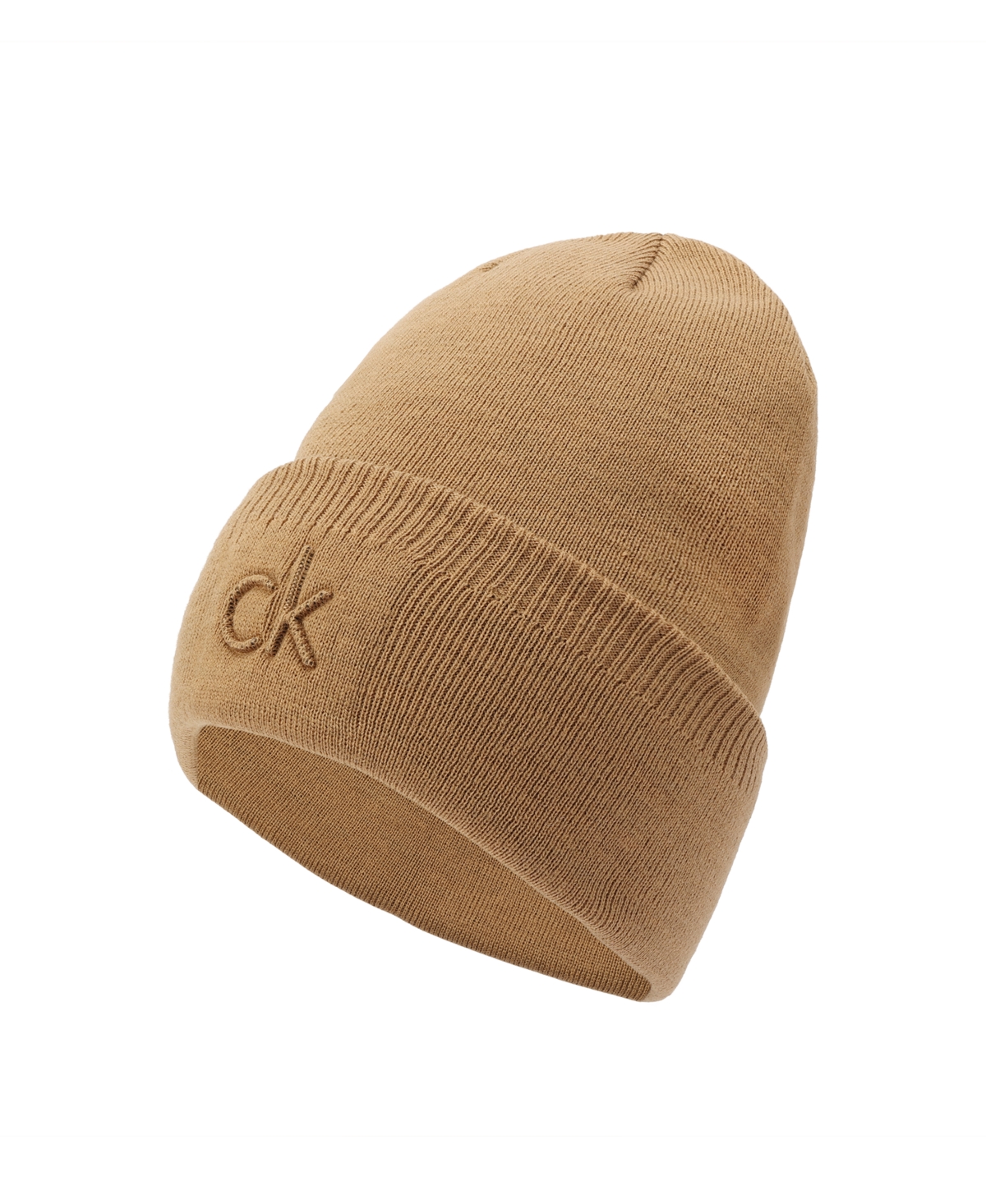 Calvin Klein Men's Embossed Logo Cuff Hat In Brown