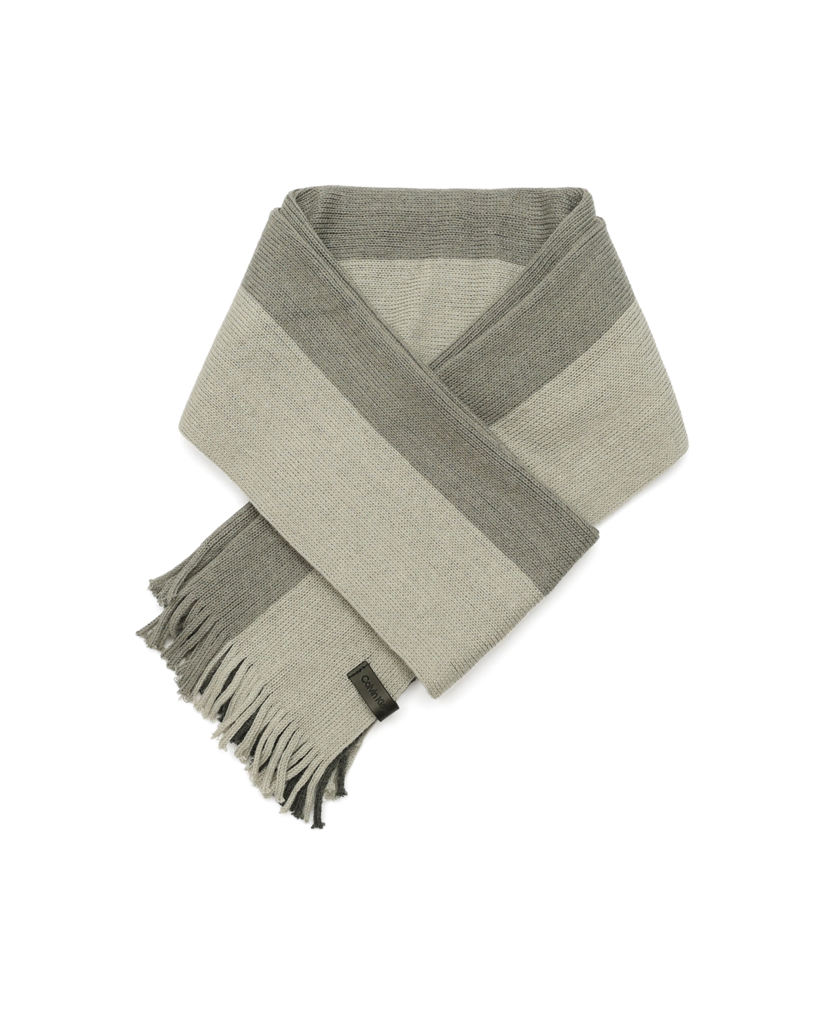 Calvin Klein Men's Gradient Stripe Raschel Scarf In Gray