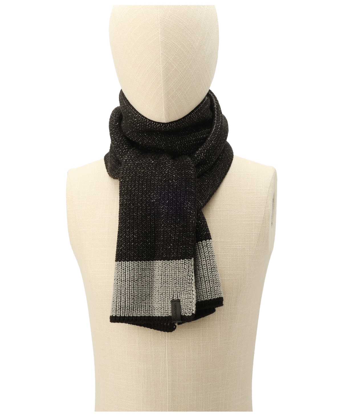 Calvin Klein Men's Color Blocked Fisherman Scarf