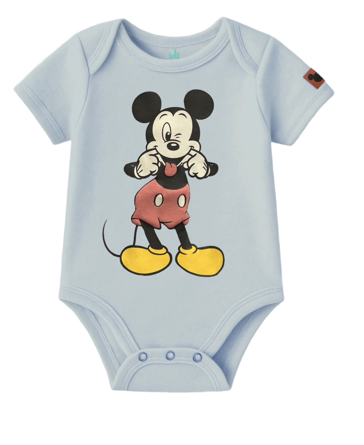 Disney Baby Boys 3-Pack Mickey Mouse Short Sleeves Bodysuit Set