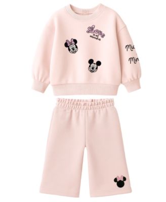 Disney - Baby Girls 2-Piece Mickey and Minnie Top and Pants Set