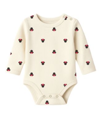 Baby Girls' Minnie Mouse Denim Jumper, Bodysuit and Tights, 3-Piece Set
