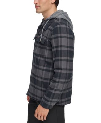Men's Faux Sherpa Lined Flannel Shirt Jacket