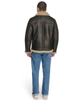 Men's Faux Shearling Aviator Jacket