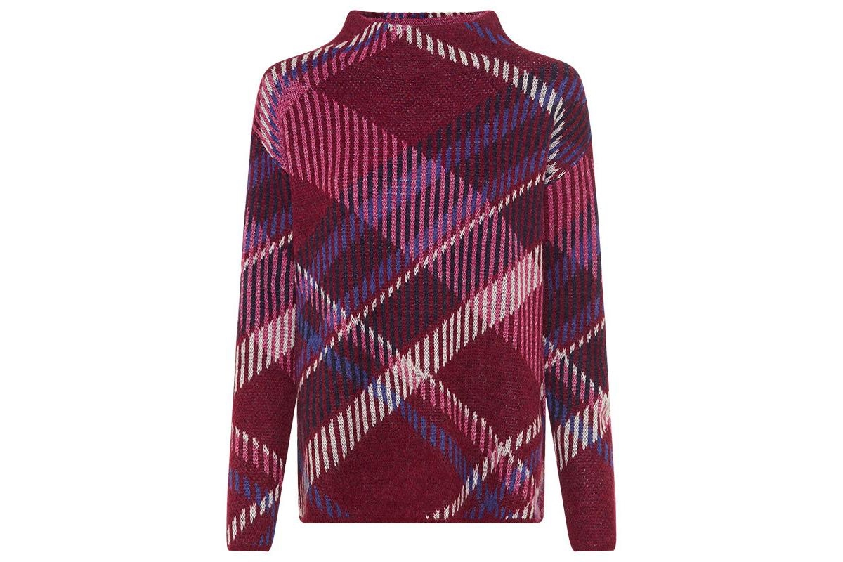 Olsen Women's Plaid Statement Sweater