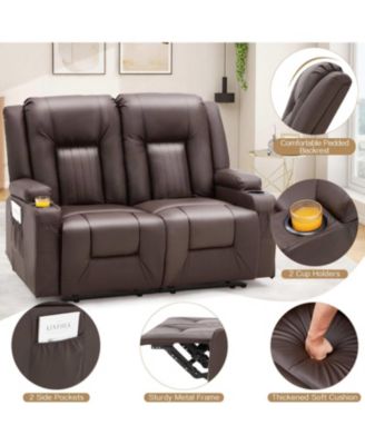 Loveseat Recliner with Cup Holders&Side Pockets