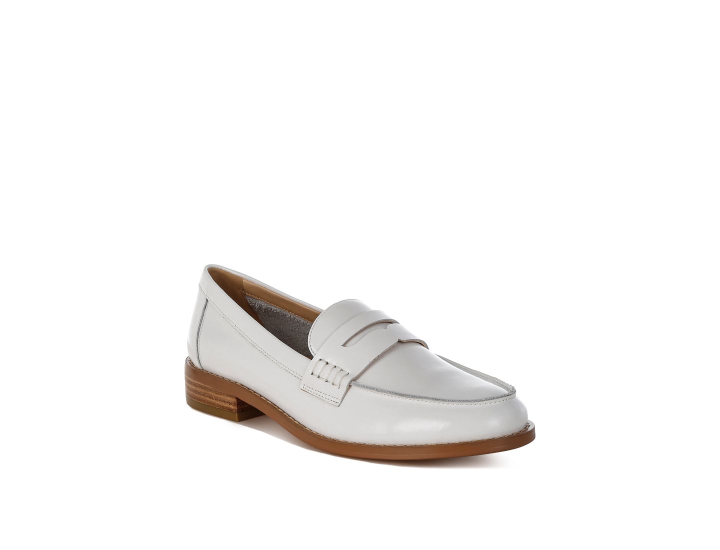 Женские туфли Rag & Co Roxana Real Leather Penny Strap, цвет: Белый — фото 5