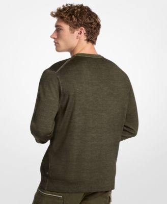 Men's Garment Dye Merino Crewneck Sweater
