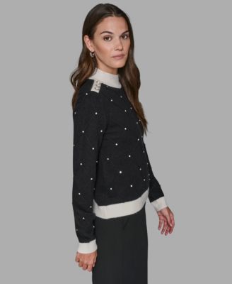 Women's Mock Neck Long Sleeve Sweater