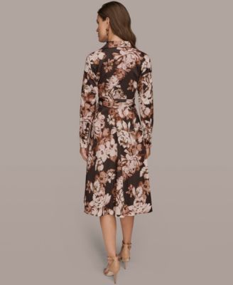 Women's Collared Neck Midi Dress