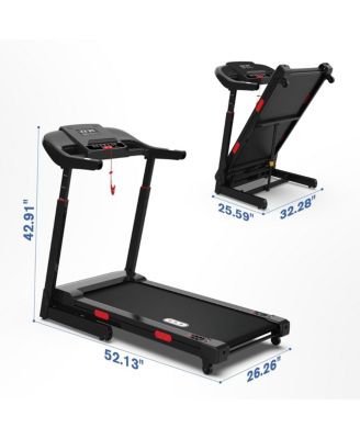 Foldable Treadmill, 15% Auto Incline, 350 lb Capacity, Bluetooth, Voice Control, Heart Rate Monitor, for Home & Officel