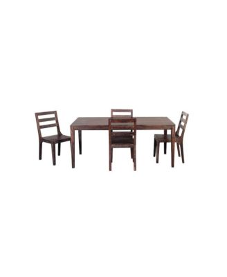 Fall River Solid Sheesham Wood Dining Chair, Brown (Set of 2)