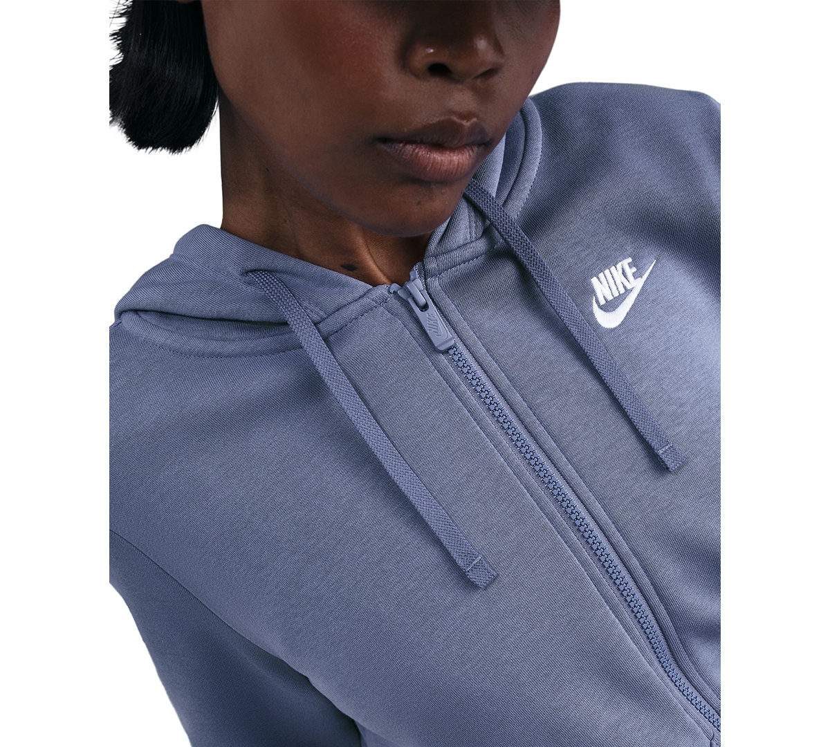 Nike Women's Sportswear Club Fleece Full-zip Hoodie In Gray