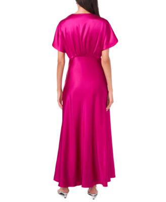 Women's V-Neck Dolman Sleeve Maxi Dress
