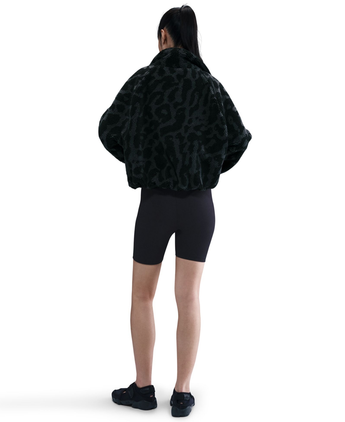 Nike Women's Street High-pile Long Sleeve Jacket In Black