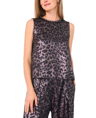 Vince Camuto - Women's Sleeveless Crewneck Top