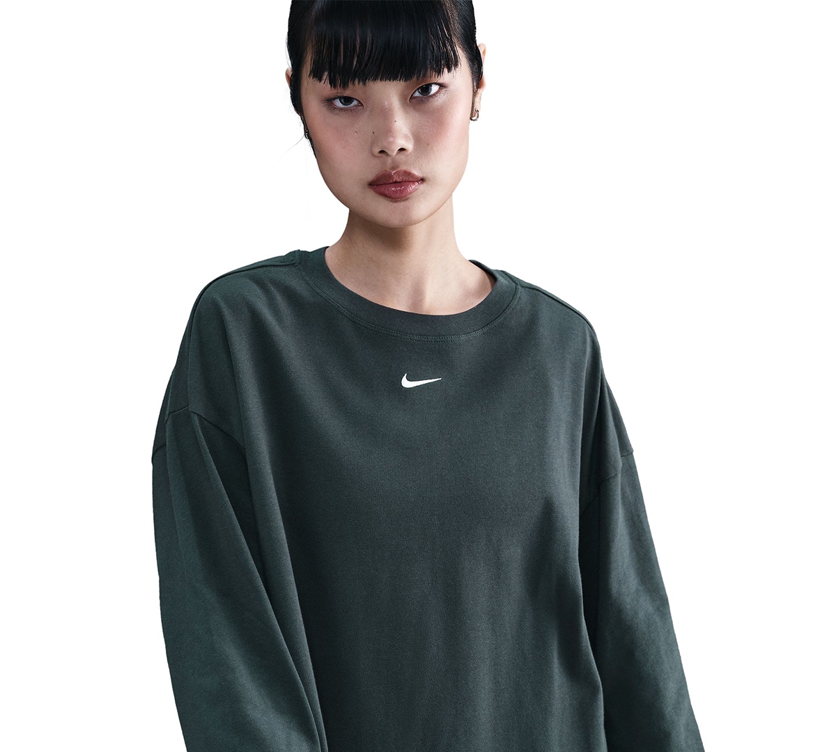 Nike Women's Oversized Long Sleeve T-shirt In Green