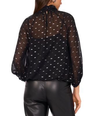 Women's Mock Neck Wrapped Top