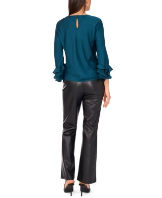 Women's Cowl Neck Tiered Top