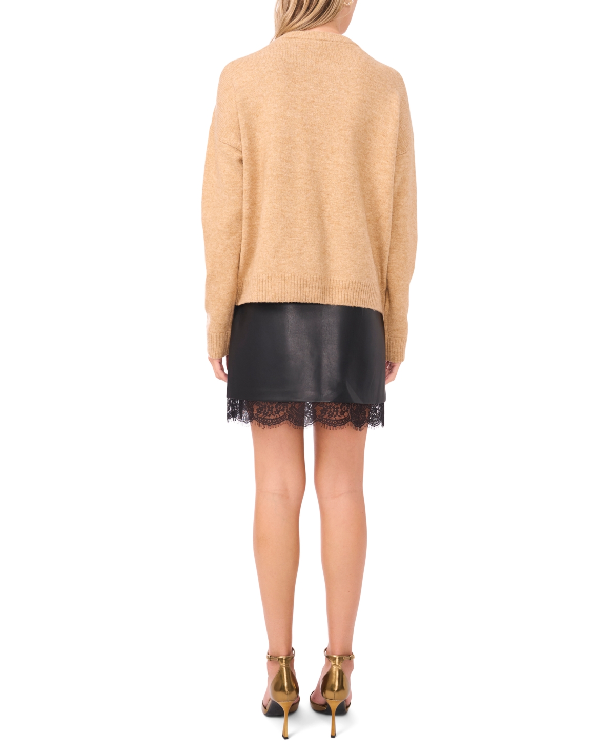 Vince Camuto Women's Multi Paillette Crewneck Sweater