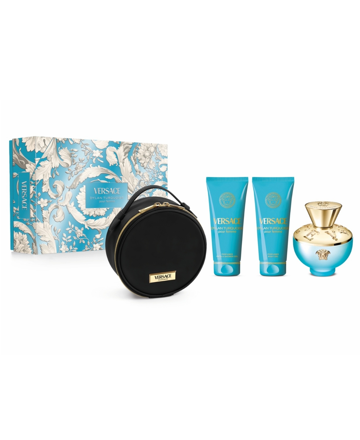 Versace 4-pc. Dylan Turquoise Fragrance Gift Set In Transparent