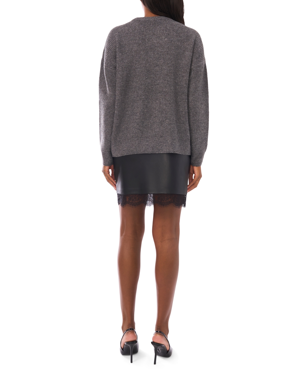 Vince Camuto Women's Sequin Long Sleeves Sweater In Gray