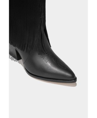 Womens' Leather Fringe Boots Feelings