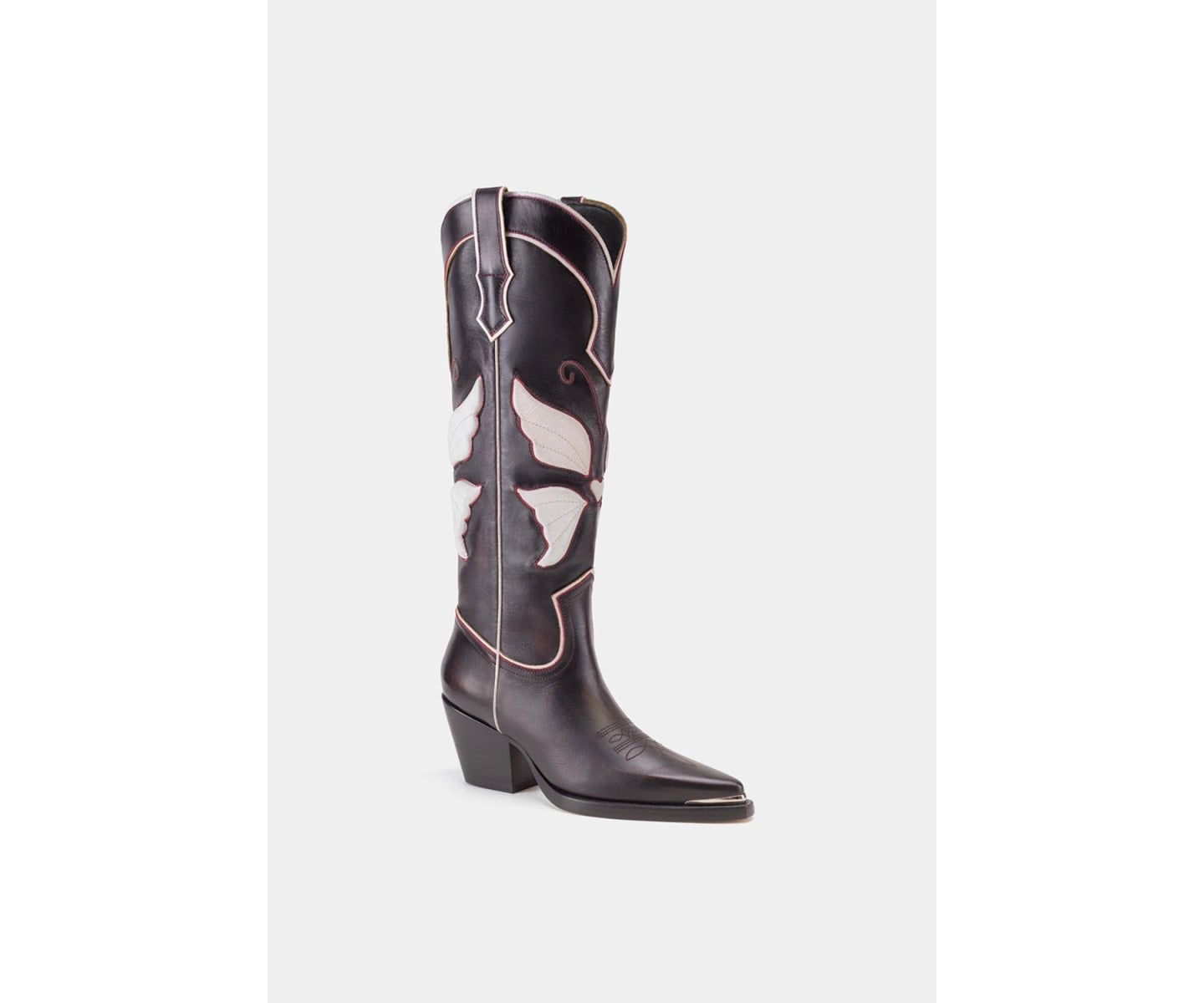 Женские ботинки Dante Leather Western, цвет: Бордовый — фото 3