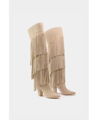 Fringe Leather Tall Boots Vespa By Dante