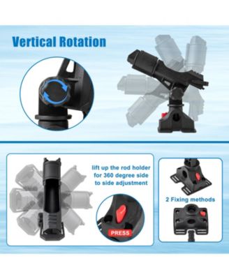 360° Rotatable Fishing Kayak Boat Accessory Kit, Set of 3 Mount Holders