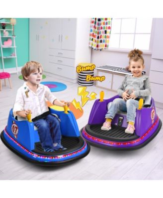 12V Kids Bumper Car with Flashing Lights and Remote Control for Toddlers