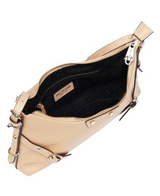 Smooth PU Belted Shoulder Bag