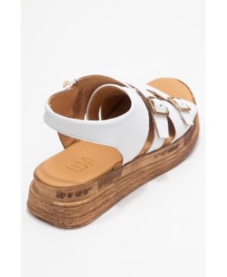 Levine Leather Buckled Side-Zip Sandal (Women)