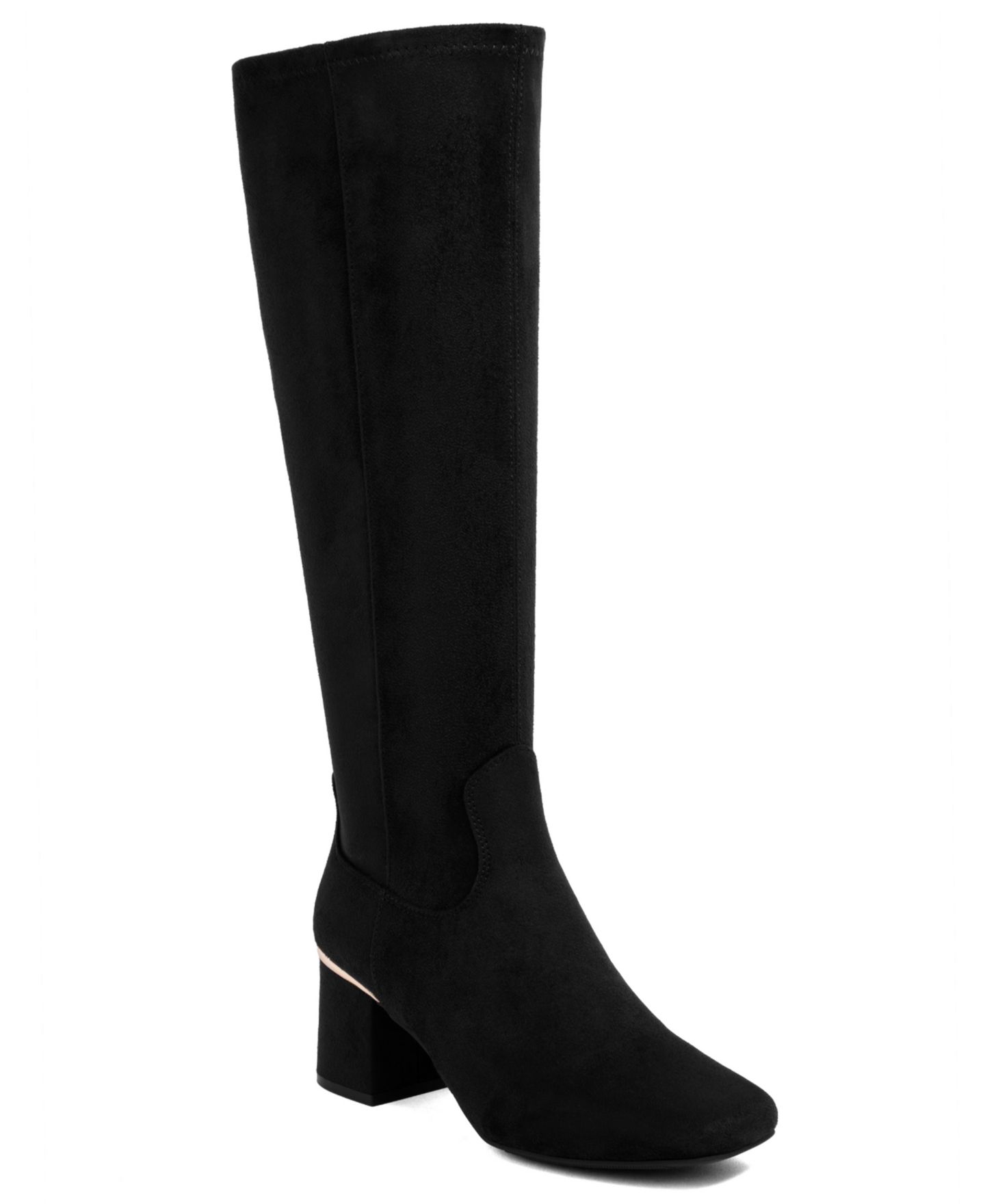 Женские ботинки Jones New York Durana Block Heel Knee High, цвет: Чёрный — фото 1