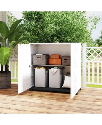 Diamond-Shaped Outdoor Storage Cabinet