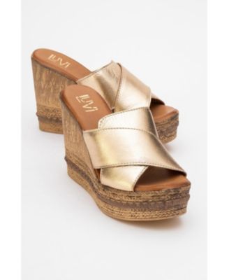 Lois Wedge Leather Sandal (Women)